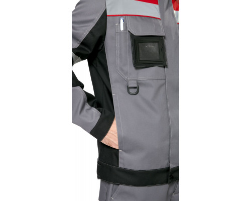 Куртка мужская летняя "Виват" серо-черно-красная