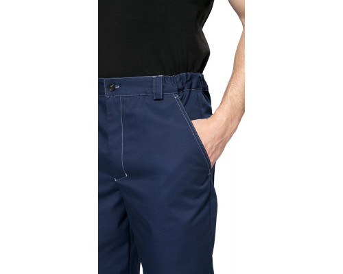 Брюки мужские рабочие летние для ИТР "Виват" NEW сине-черно-васильковые