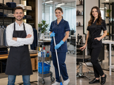 Одежда для сферы услуг: формы для администраторов, продавцов, клининга и салонов красоты